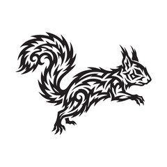 Fototapeta premium Tribal Tattoo Fox Logo Design Concept.