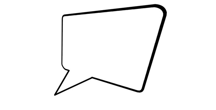 Speech bubble, standalon isolated on transparent png cut-out background .	
