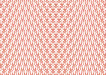 Obraz premium Coral Seigaiha Japanese Traditional Wave Pattern Background