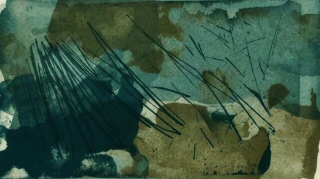 Abstract Risograph Ink Texture with Distressed Printmaking Motion Abstract Grunge Background with Copy Space
