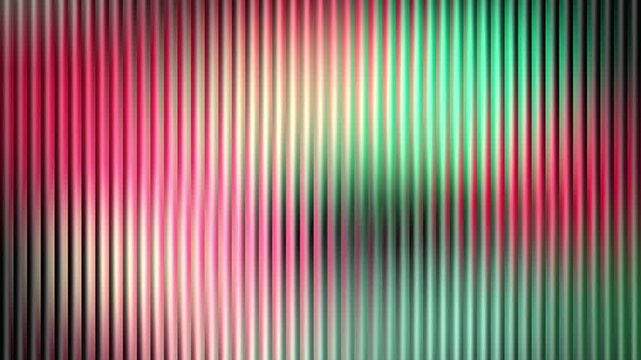 abstract glowing vertical fluted lines motion background seamless loop with vibrant green and magenta gradient light
