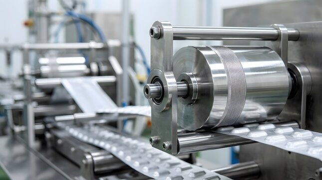 precision pharmaceutical foil sealing roller for automated blister packaging and reliable medicine packaging production in high quality manufacturing