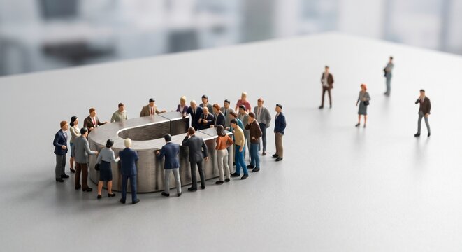 Customer Retention Magnet Attracting Miniature Client Figures