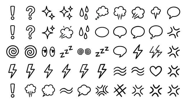 Black line symbols on white background, x 12