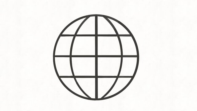 
Global network globe animation representing worldwide internet, international communication, global connectivity, digital technology, web access and online information ex