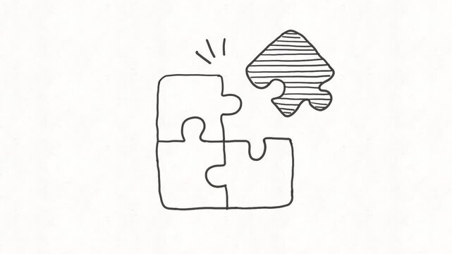 
Puzzle pieces coming together symbolize problem solving, teamwork, connection, strategy, finding solutions, cooperation and successful business planning.