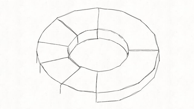 
Circular process diagram animation with segmented stages, representing workflow steps, business planning, cycle structure, process management, strategy, presentation 