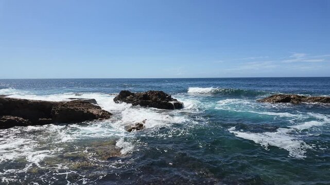 La costa di Cascais, Portogallo.