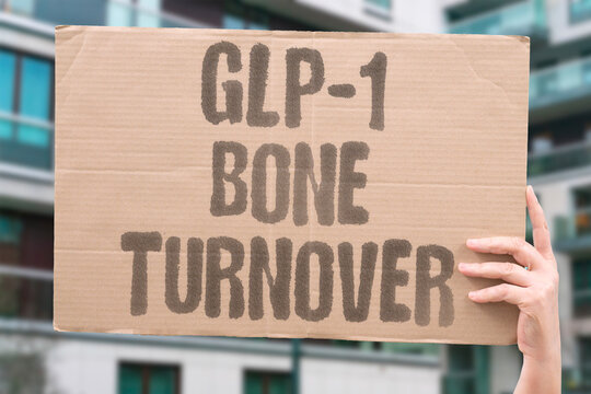"GLP-1 bone turnover" Receptors on bone cells exert measurable effects. TURNOVER. RECEPTOR. OSTEOCLAST. OSTEOBLAST. EFFECT.