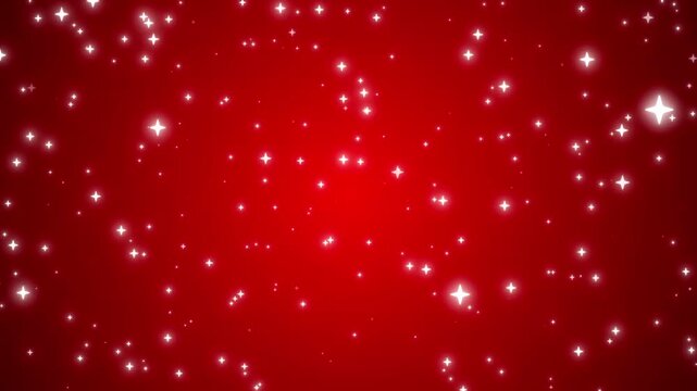 Sparkling glowing stars isolated on green background. 4K Keylight Animation.
