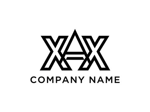 Modern geometric logo design with abstract letter xax axx xxa elements