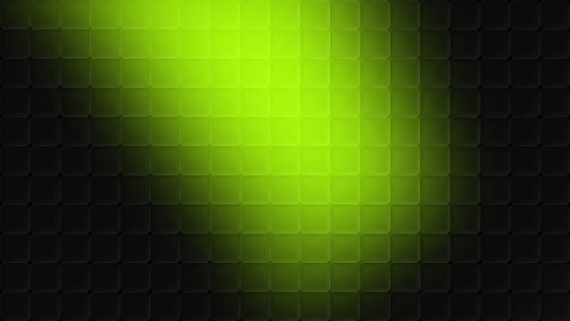 Abstract light green and black glassmorphism cubic glass pattern background