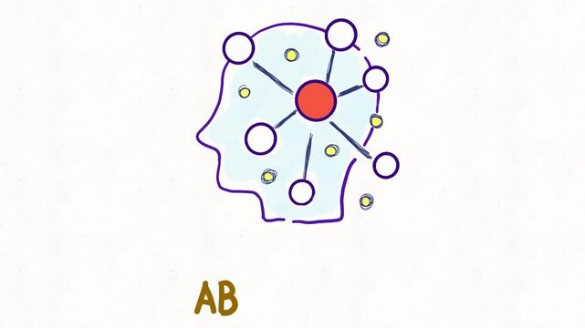 
Human profile with connected nodes represents artificial intelligence, neural networks, machine learning, digital thinking and data processing for modern 