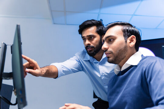 Team engineers software developers are brainstorming and using computer writing code to develop AI technology. Programmer using laptop work system about artificial intelligence and cyber security