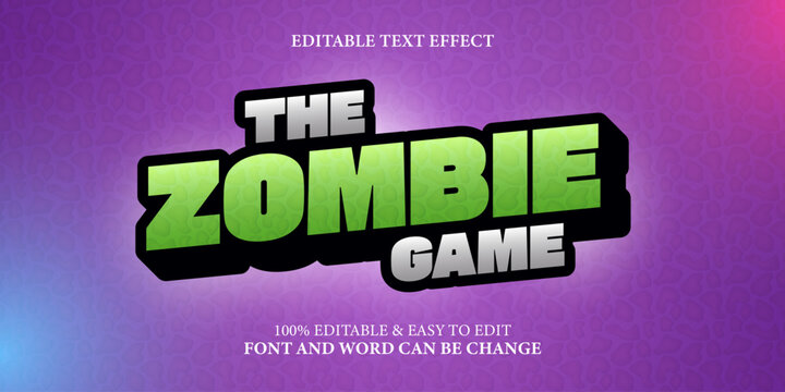 Zombie text effect game text style