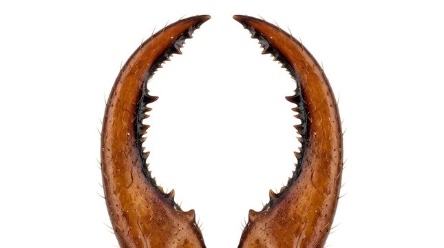 Natural Pincers Of A Large Beetle Showing Sharp Mandibles Used For Defensive Action And Feeding Habits In The Wild Tropical Rainforest Ecosystem Where These Insects Thrive Among Many Living