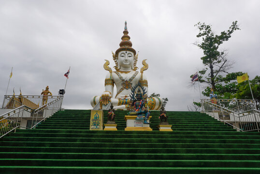 Pathum Thani, Thailand, August 29, 2026. Wat Samuharat Bamrung, formerly known as Wat Plaeng Krabue, was founded in 1919 and is located in Lam Luk Ka, Khlong 9, Pathum Thani Province. This temple has 