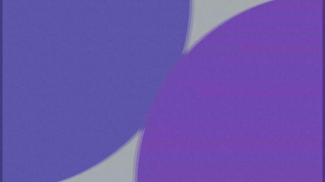 Vibrant purple circular shapes repeating in a rhythmic pattern across a soft grey textured surface