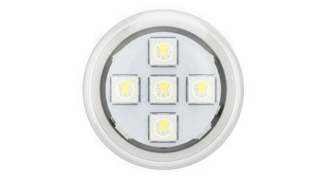 round led interior dome light lamp automotive part isolated on transparent background
