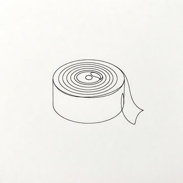 Simple Roll of Tape Outline | Adhesive, Bandage, or Wrapping Material