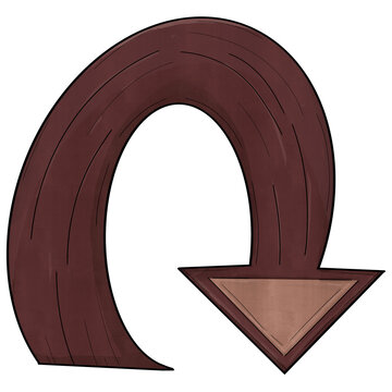 Turn Around Arrow Sign Wooden