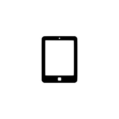 Tablet icon. Solid black glyph of a tablet for mobile device and screen. © Faiz