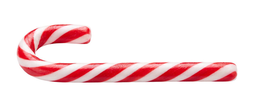 Candy cane isolated on transparent background