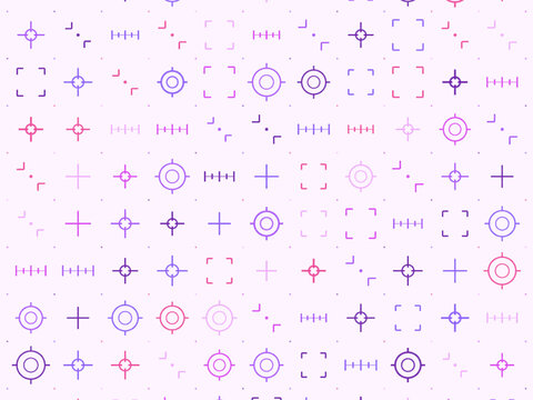 Registration Marks Technical Line Art Pattern
