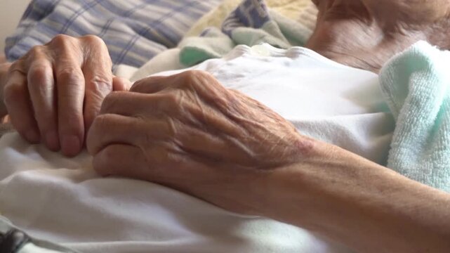 Elderly Man Resting Peacefully at Home in Soft Morning Light, Breathing Deeply