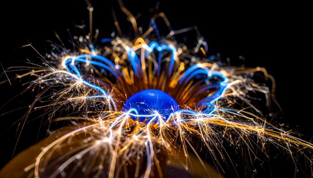 Vivid Sparkler Explosion with Colorful Sparks and Dynamic Light