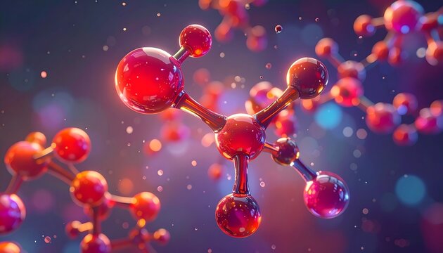 Vibrant Molecular Network Dynamic Scientific Visualization