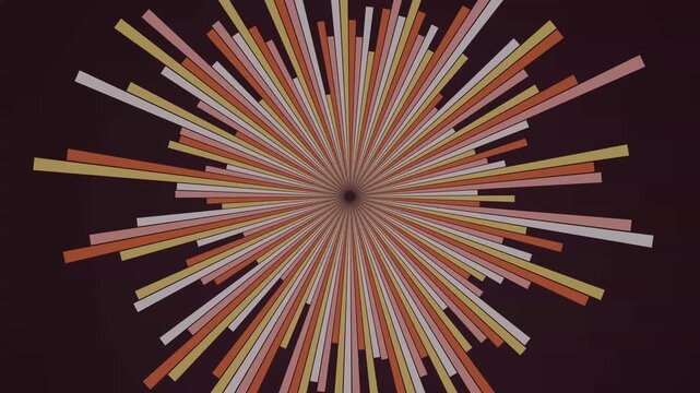 Geometric pattern with vibrant radial sunburst lines creating a dynamic explosion of color and symmetry