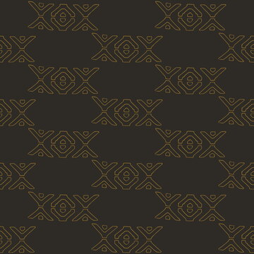 Diriyah Inspired Series: Al Sadu weaving band brick repeat in Gold on Black