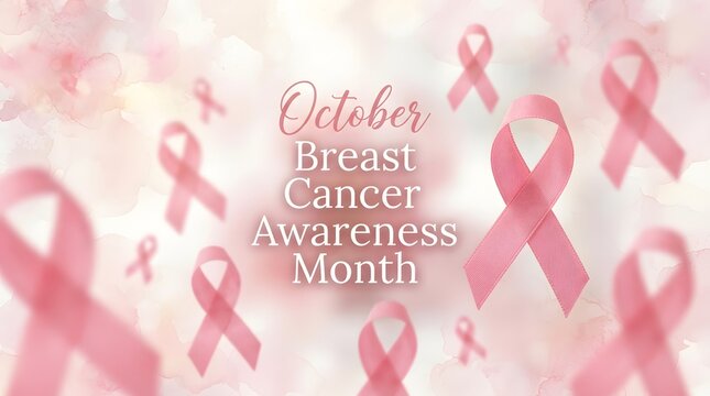 A beautiful artistic background featuring many pink ribbons to celebrate breast cancer awareness month pink ribbon event during october for support and global health solidarity