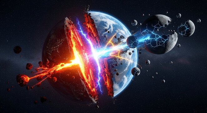 Planet destruction concept art