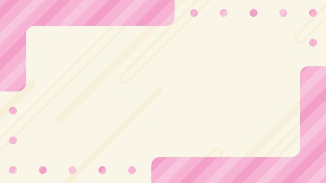 カギカッコの中をピンク色のストライプが移動する抽象モーション背景アニメーション