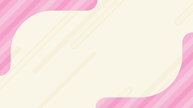 カギカッコの中をピンク色のストライプが移動する抽象モーション背景アニメーション