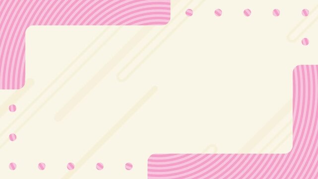カギカッコの中をピンク色の円が移動する抽象モーション背景アニメーション