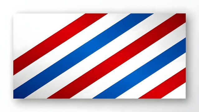 Barbershop pole pattern with red and blue diagonal stripes. Classic barber shop signage background. Vintage grooming salon aesthetic.