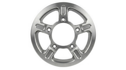 Obraz premium silver metal wheel hub adapter flange spacer disc isolated on transparent background