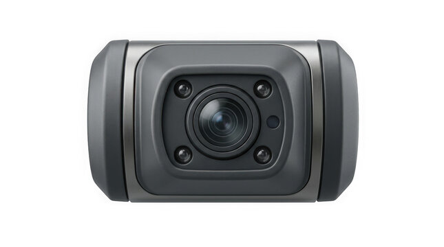 black car backup rearview camera digital video lens isolated on transparent background