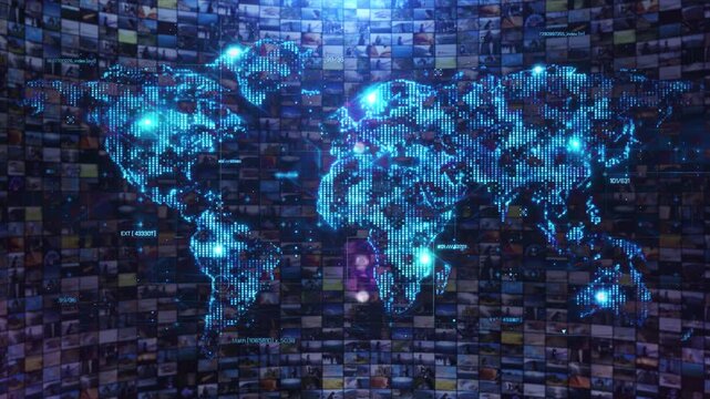 Media walls displaying mixed content