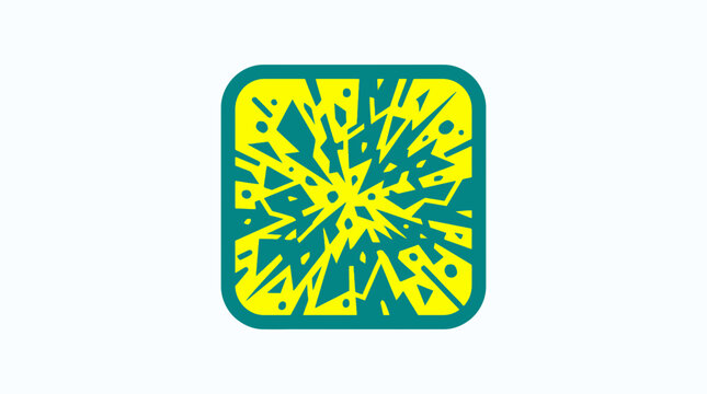 Abstract Geometric Shattered Explosion Icon