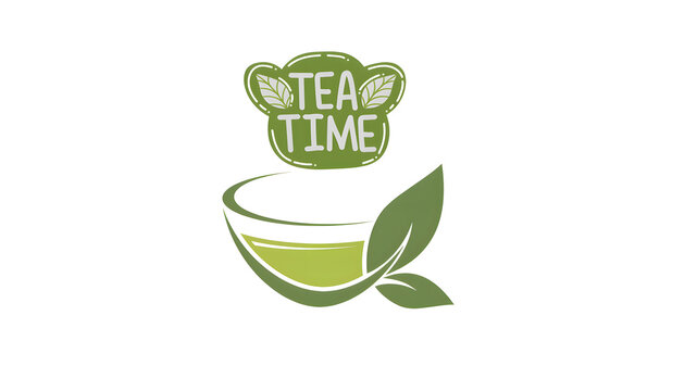 vector illustration of a green tea cup