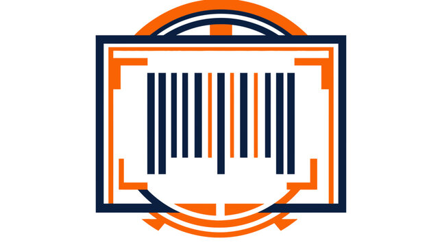 Barcode Scan Icon Isolated on Transparent Background