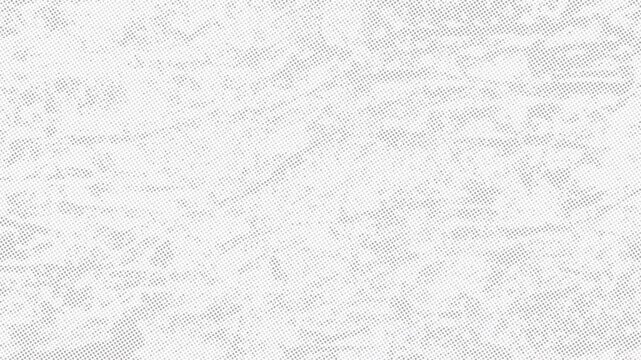 White halftone grunge dot texture looping animation overlay for vintage video effects or paper-like background styling.