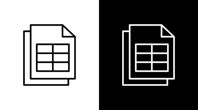 Sheet With Icon Set Design