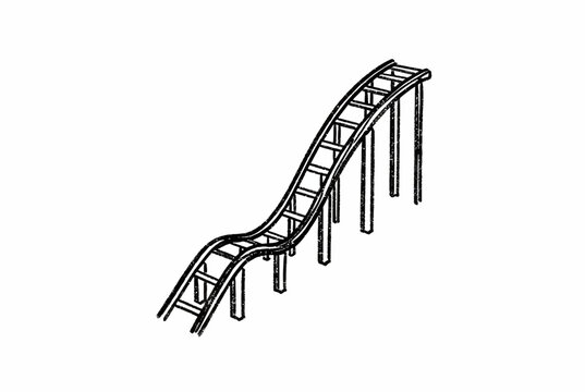 Roller Coaster Track Illustration.