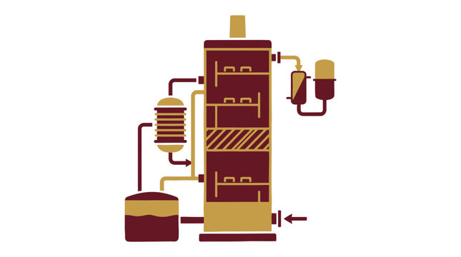 Distillation Column Industrial Process Chemical Engineering