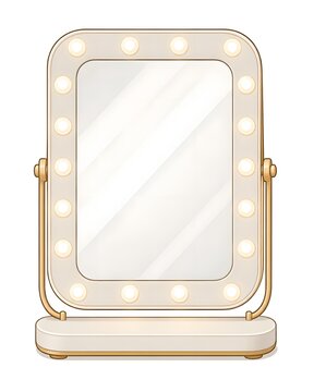 Modern illuminated vanity mirror